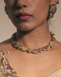COKO's Sabya Inspired Navratna Necklace Set - Reeva