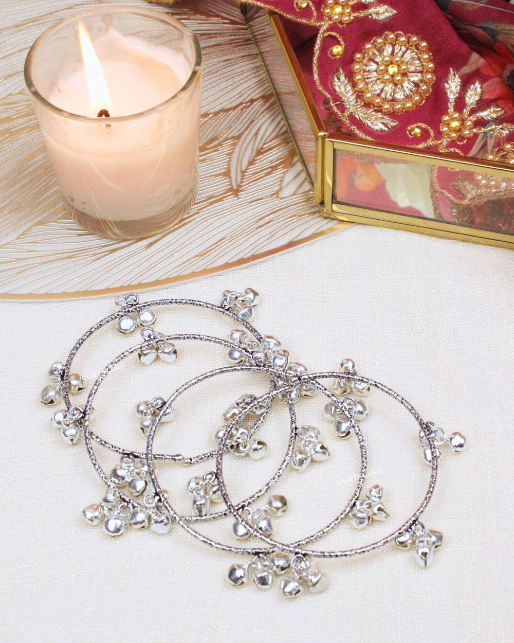 COKO's Kashmiri Ghungroo Bangles Silver