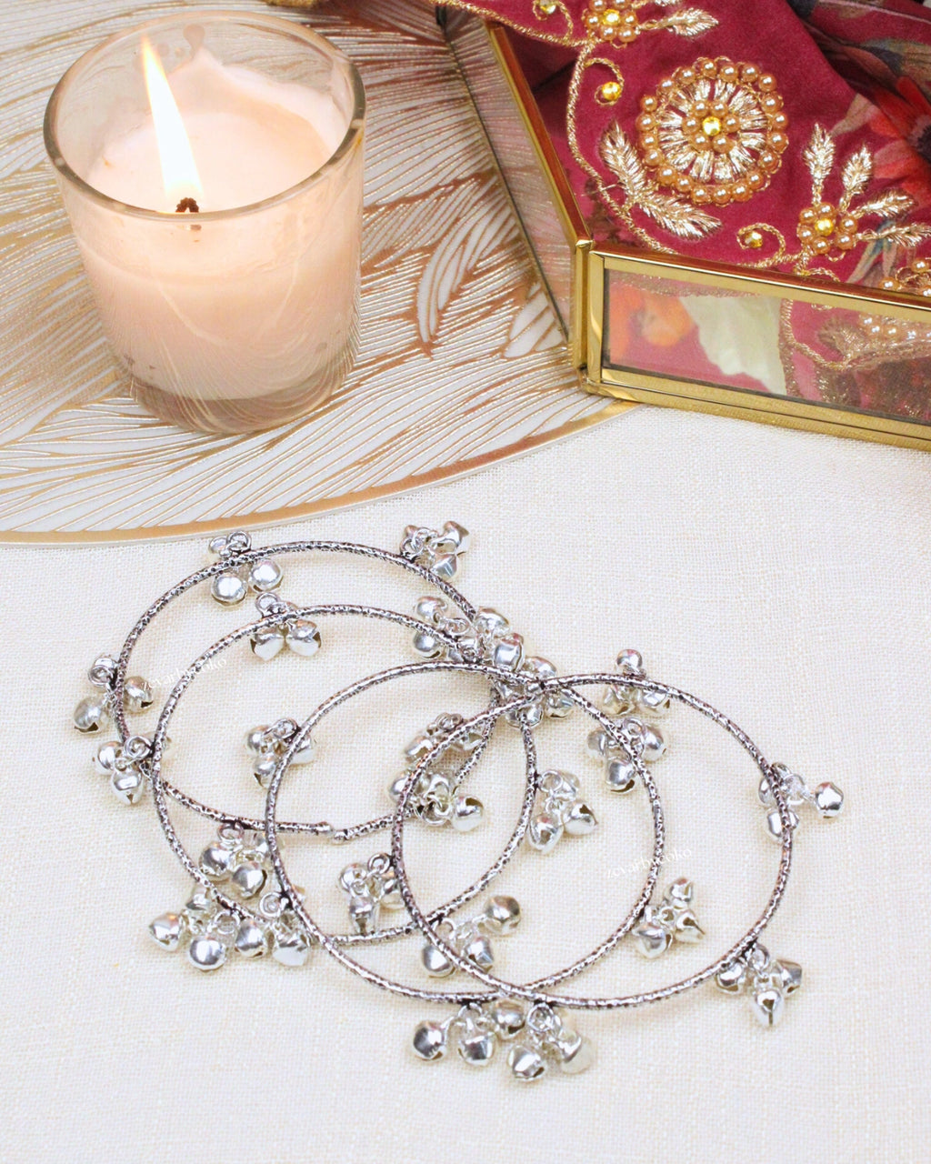 COKO's Kashmiri Ghungroo Bangles Silver