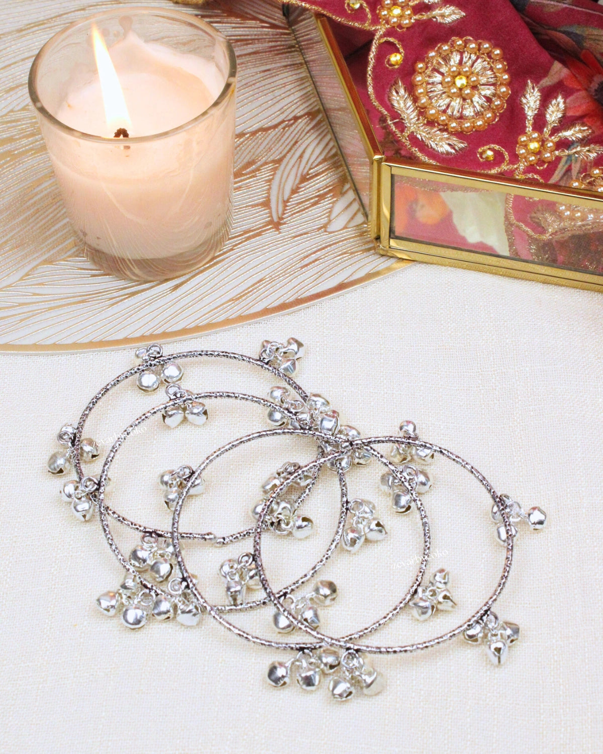 COKO's Kashmiri Ghungroo Bangles Silver