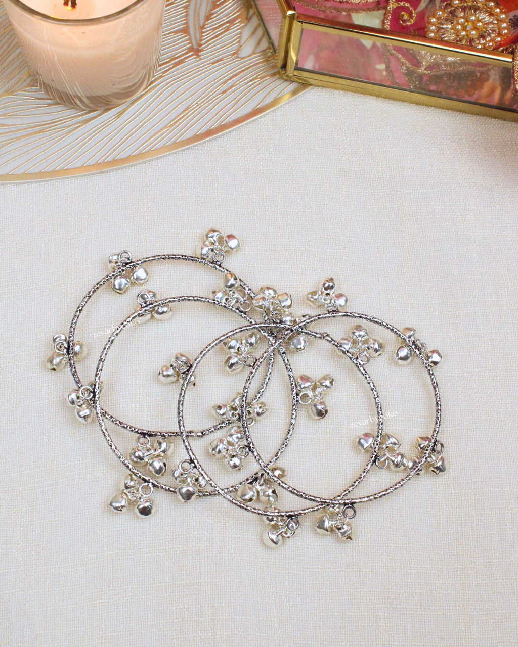 COKO's Kashmiri Ghungroo Bangles Silver