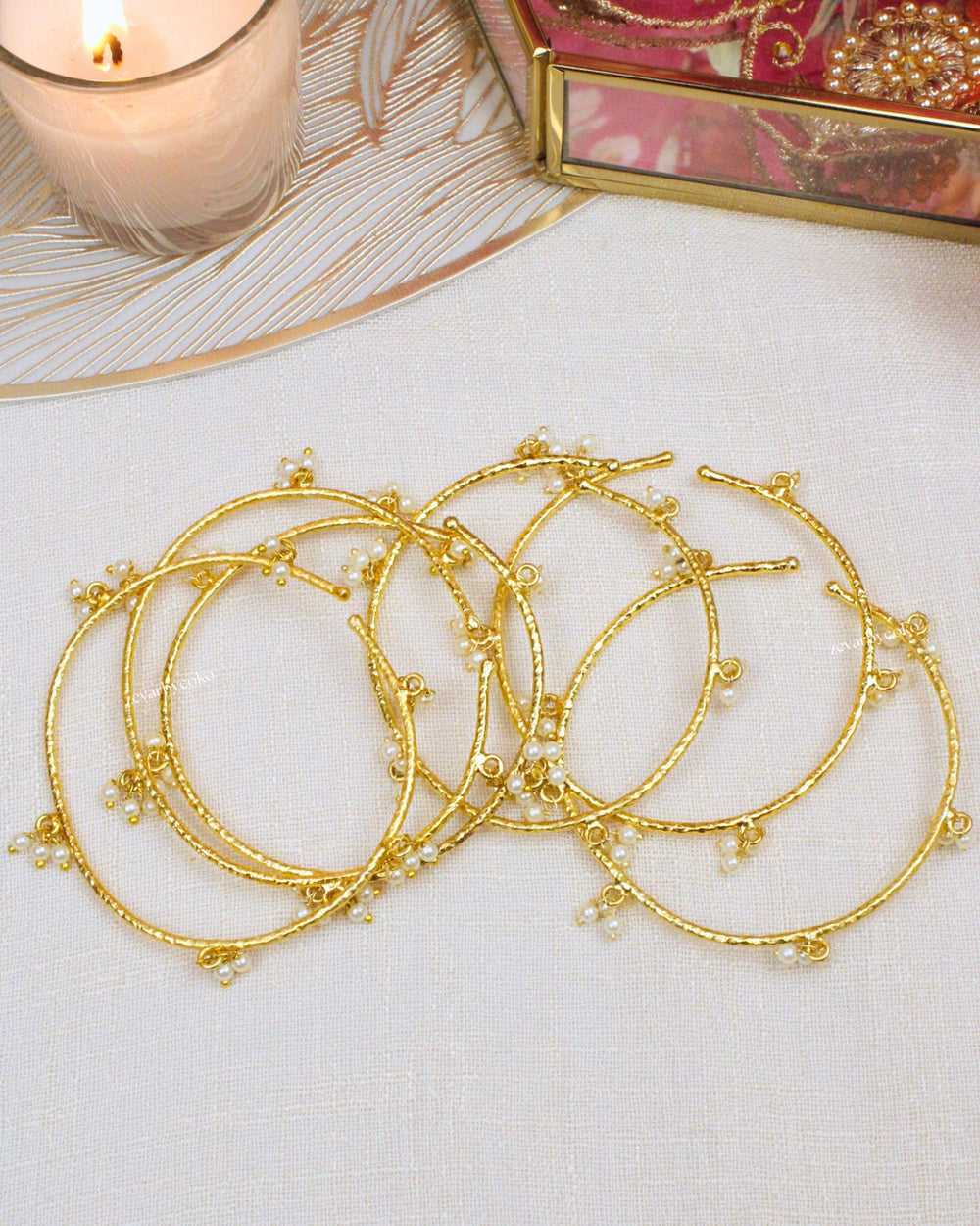 COKO's Kashmiri Ghungroo Bangles Pearls