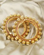 COKO's  Shringar Pearl Brass Bangles Set of 2- Meira