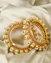 COKO's  Shringar Pearl Brass Bangles Set of 2- Meira