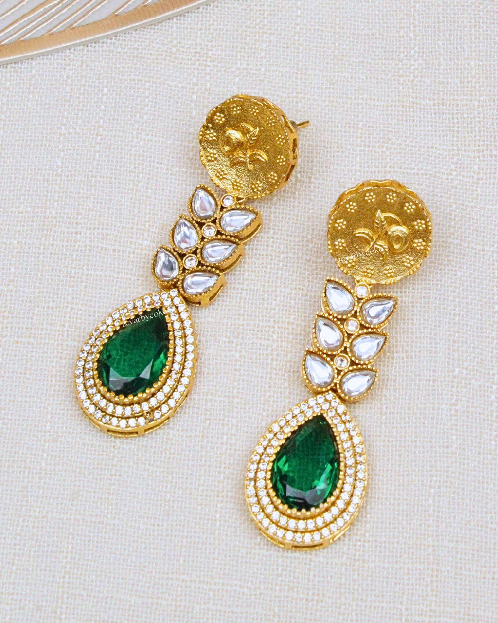 COKO's American Diamond Zircon Earrings- Veena
