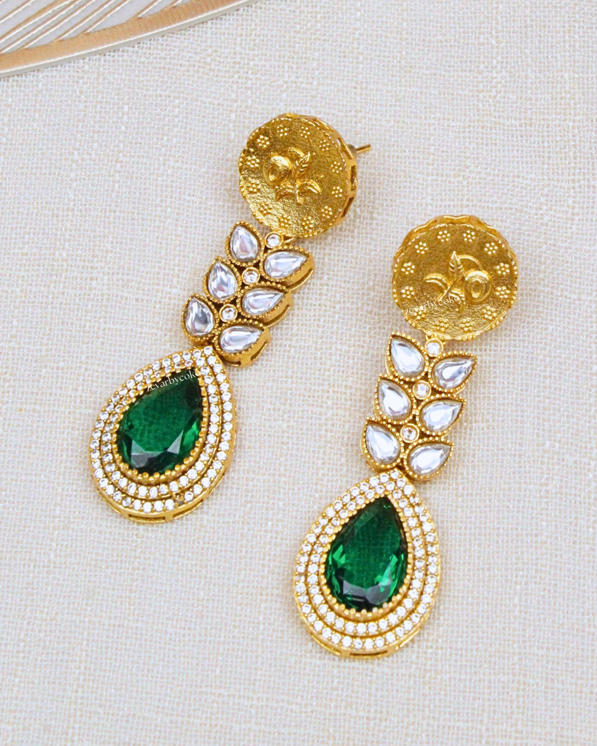 COKO's American Diamond Zircon Earrings- Veena
