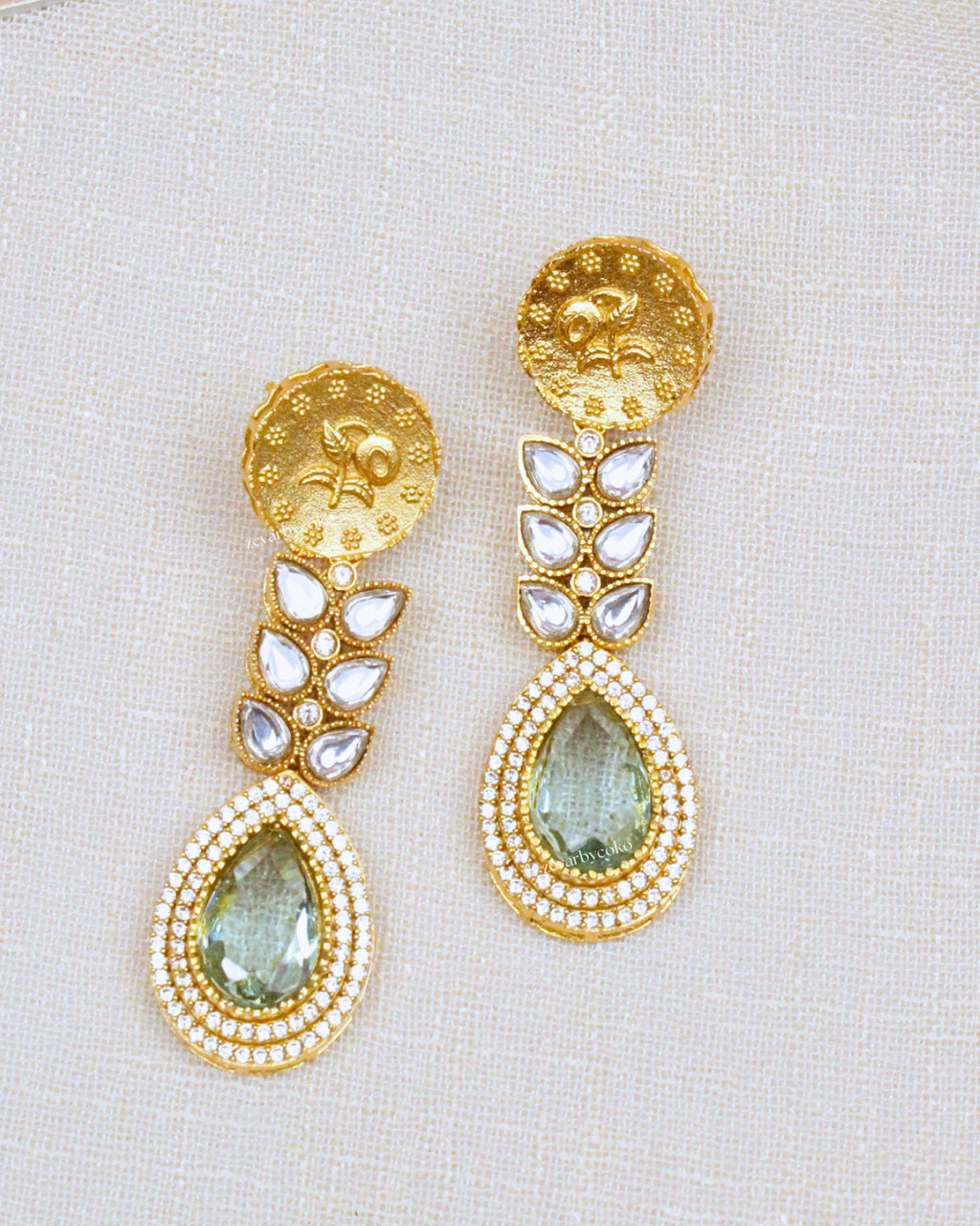 COKO's American Diamond Zircon Earrings- Veena