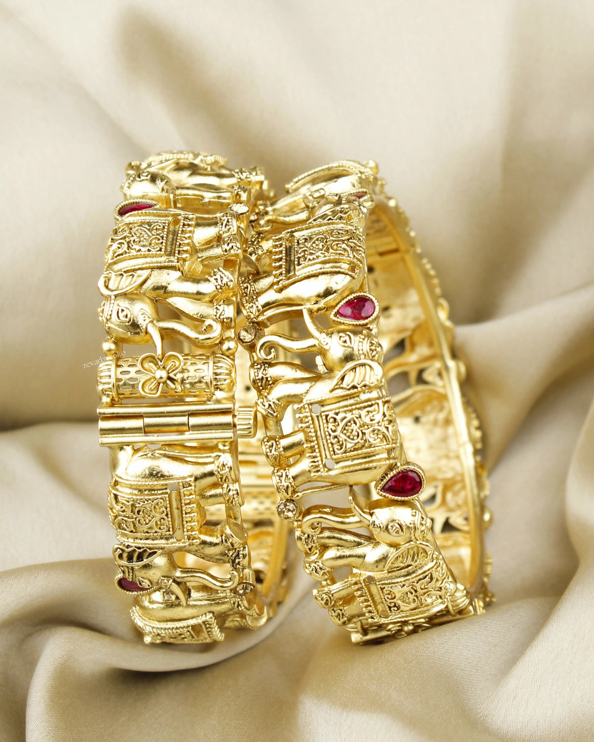 COKO's Heritage Openable Bangles Set of 2- Myna