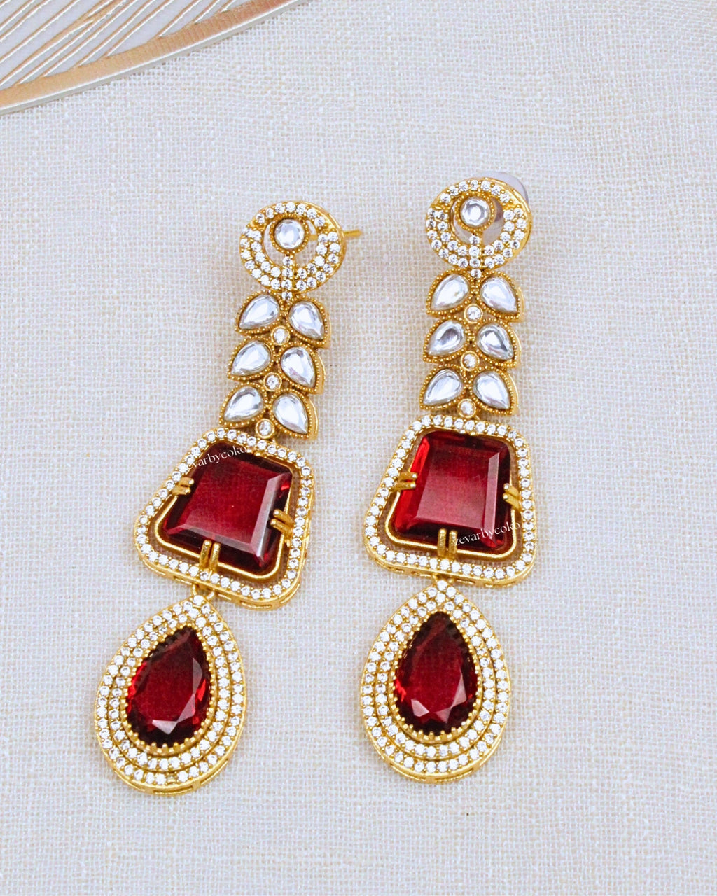 COKO's American Diamond Zircon Earrings - Veda