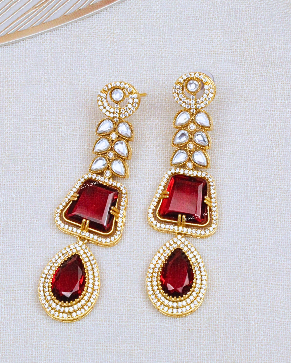 COKO's American Diamond Zircon Earrings - Veda
