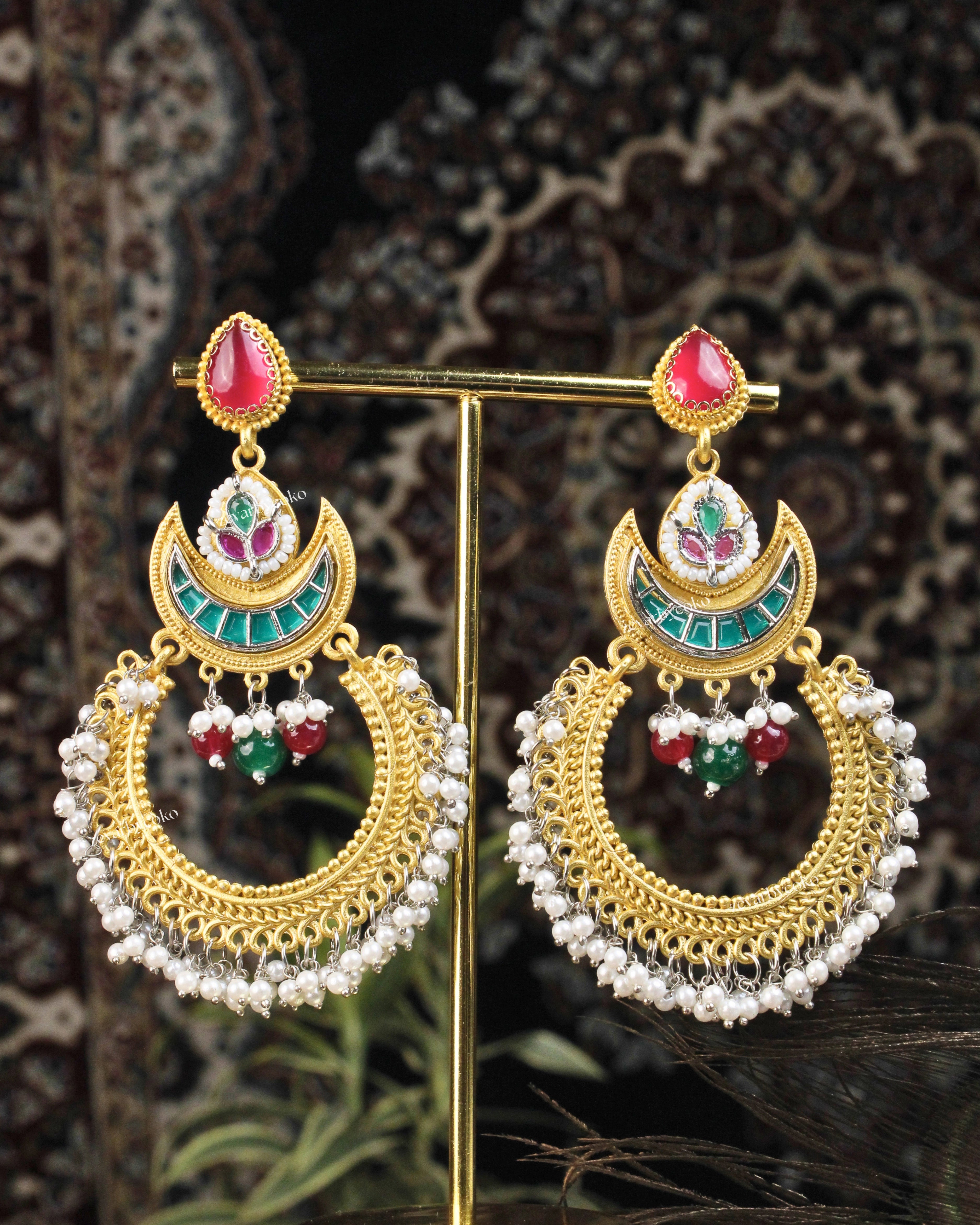 Beena Kashmiri Jhumka Earrings
