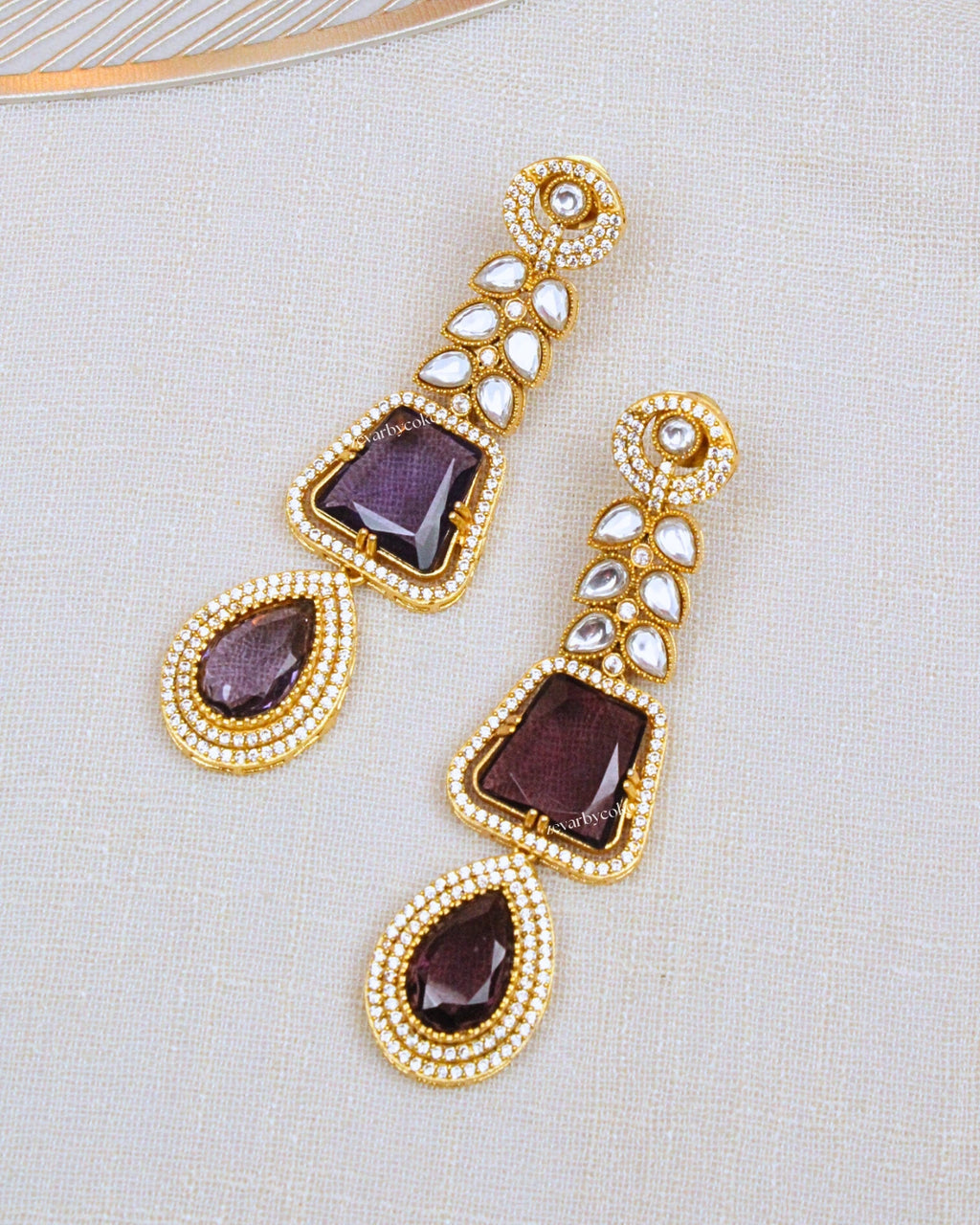 COKO's American Diamond Zircon Earrings - Veda