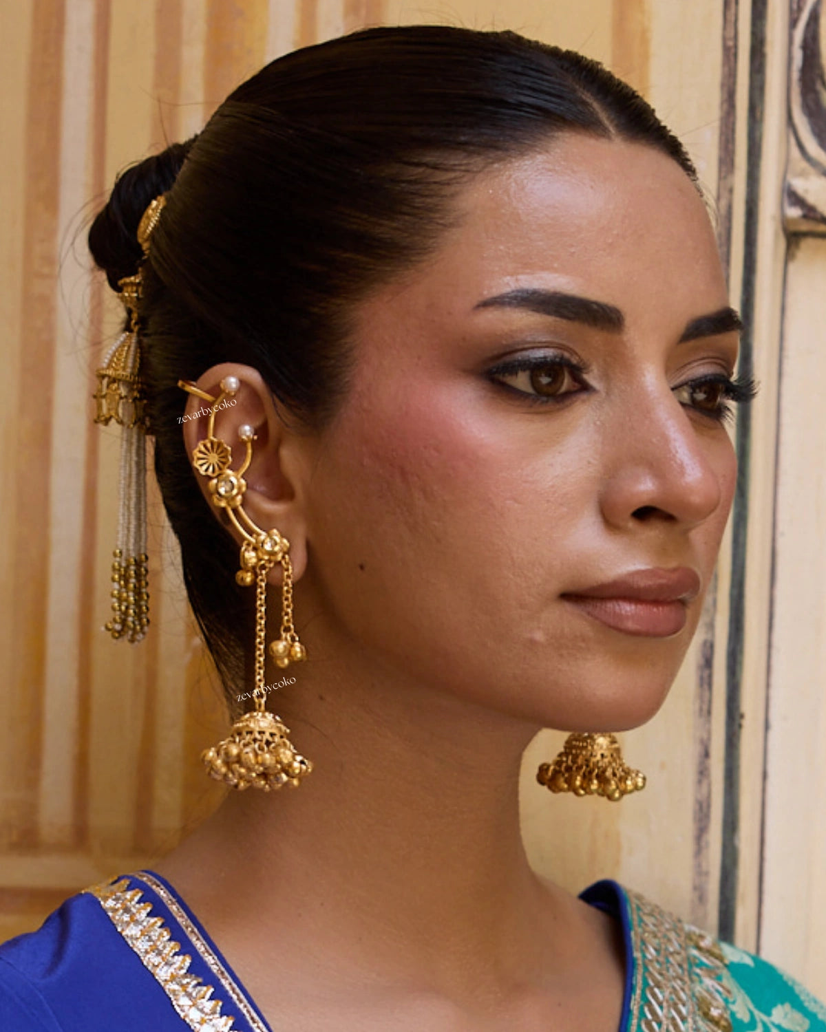 Advika Kashmiri Kaanphool Jhumka Earrings