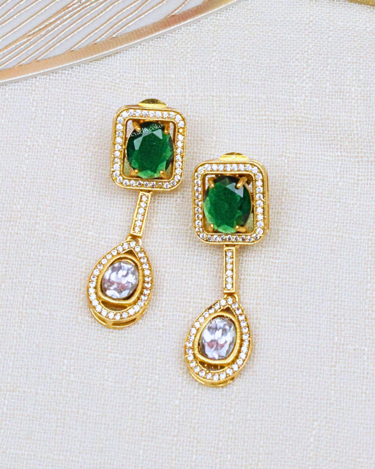 COKO's American Diamond Zircon Necklace set - Vatsala