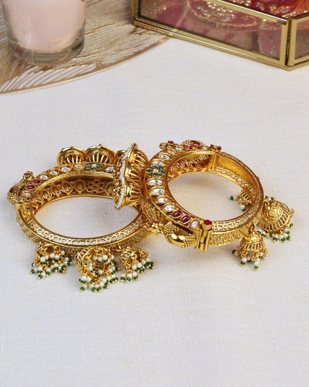 COKO's Heritage Openable Bangles Set of 2- Mahika