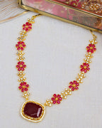 COKO's American Diamond Zircon Necklace set - Varalika