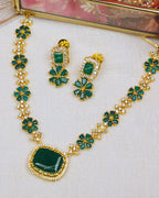 COKO's American Diamond Zircon Necklace set - Varalika