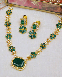 COKO's American Diamond Zircon Necklace set - Varalika
