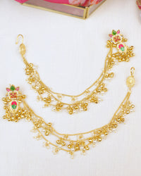 Bhagya Kashmiri Jhumka Earrings with Kaanchain