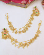 Bhagya Kashmiri Jhumka Earrings with Kaanchain