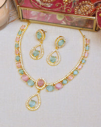 COKO's American Diamond Zircon Necklace set - Vanita