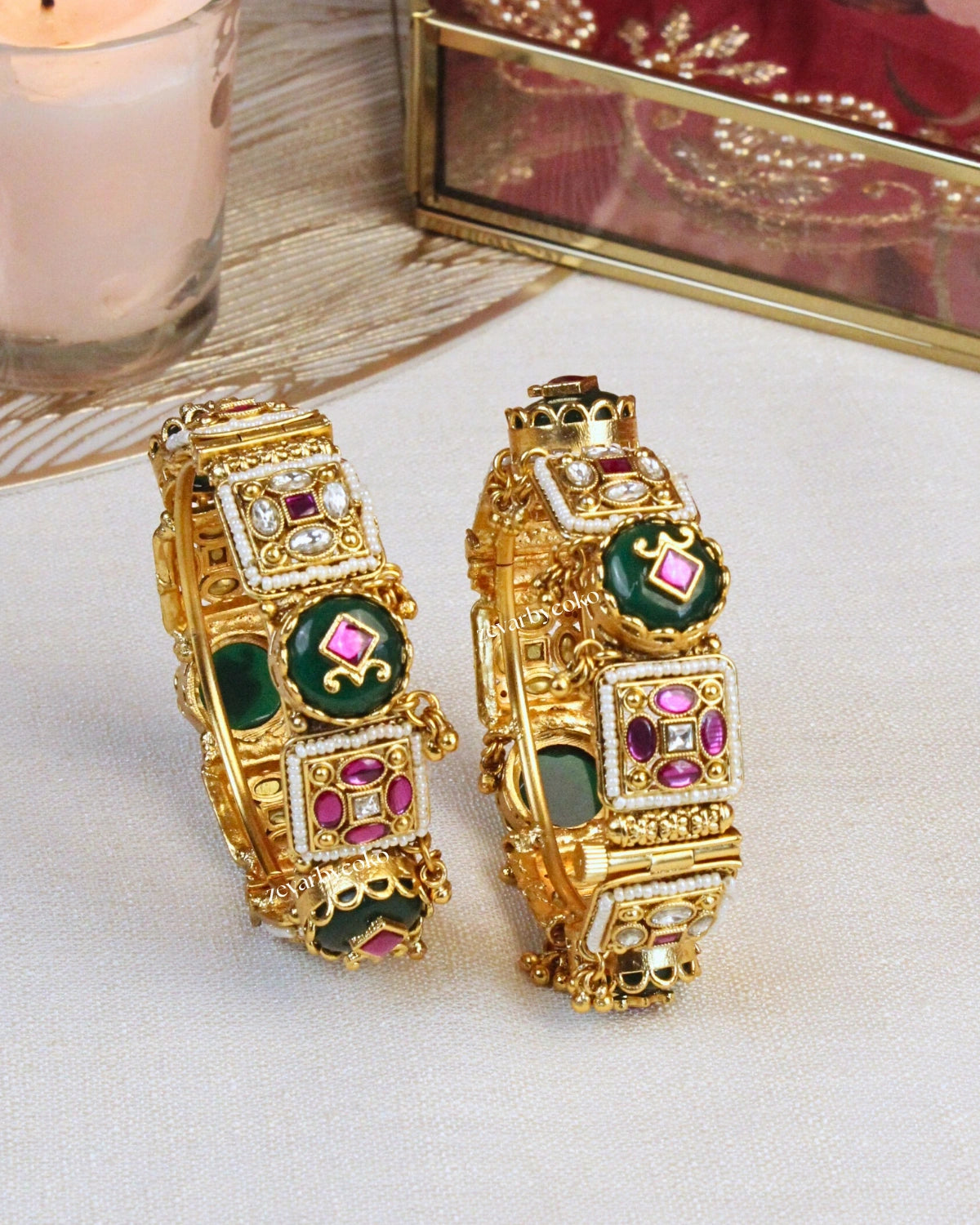 COKO's Heritage Openable Bangles Set of 2- Maahi