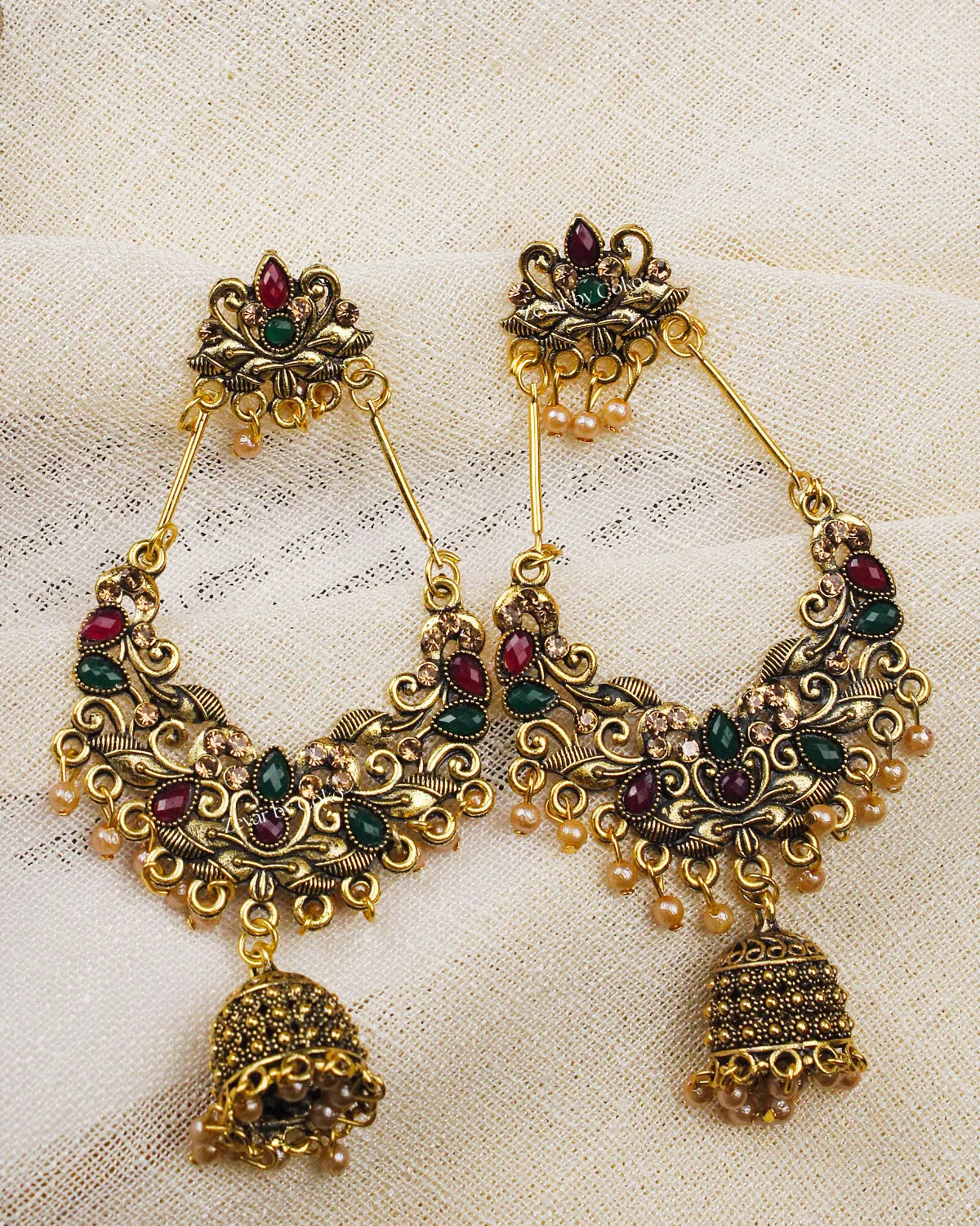 COKO's Chaandbali Jhumka Earrings- Grishmata