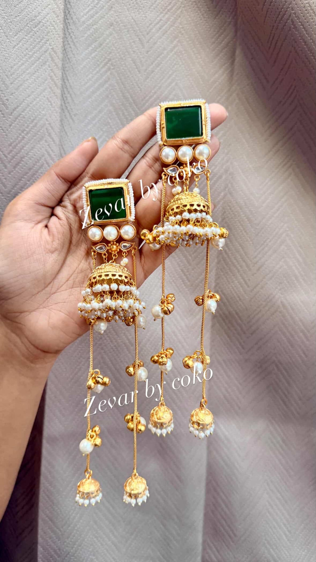 Bhoovisha Kashmiri Jhumka Earrings
