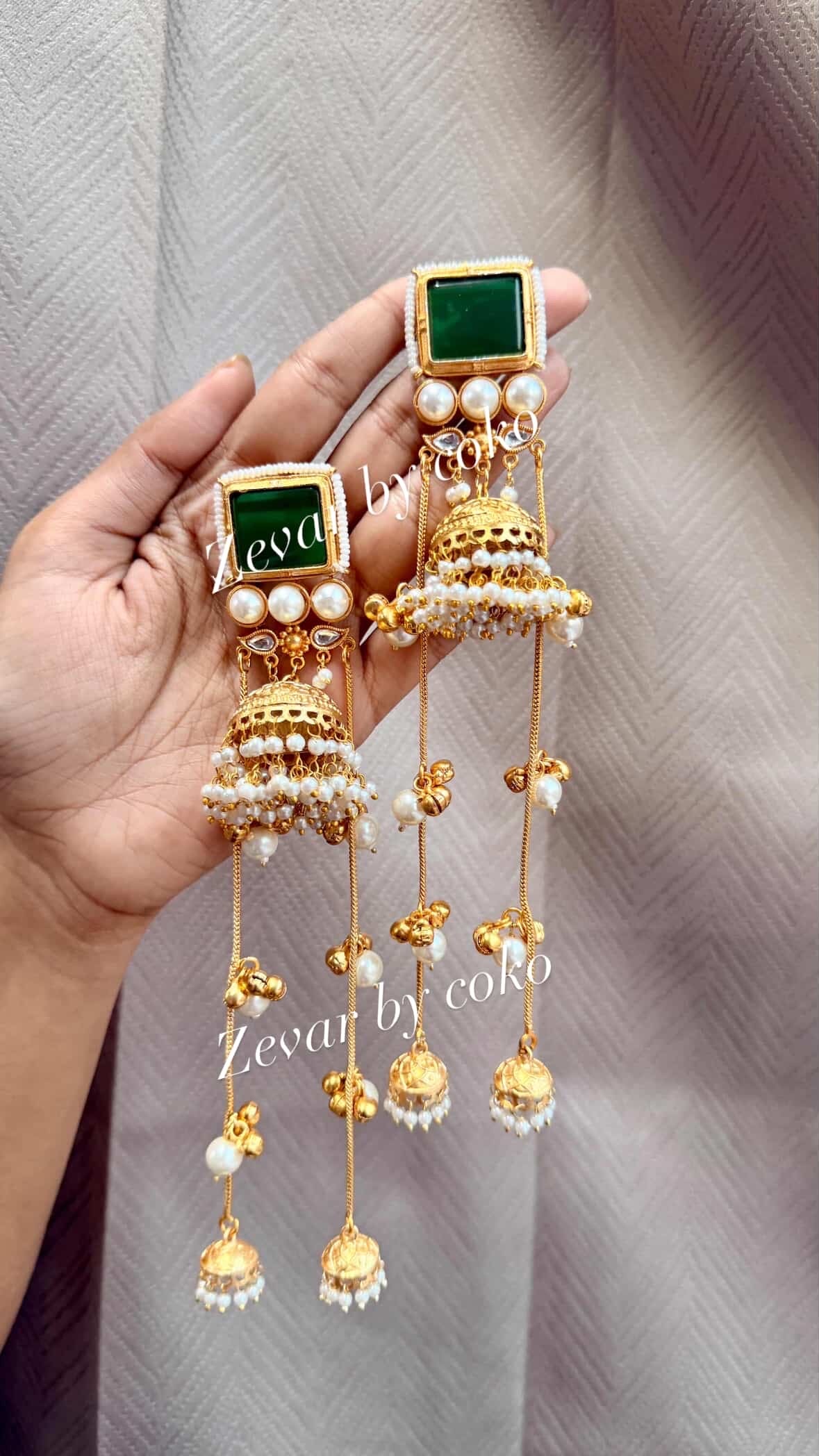 Bhoovisha Kashmiri Jhumka Earrings