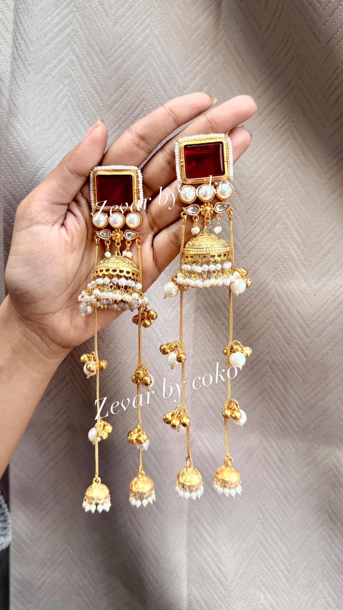 Bhoovisha Kashmiri Jhumka Earrings