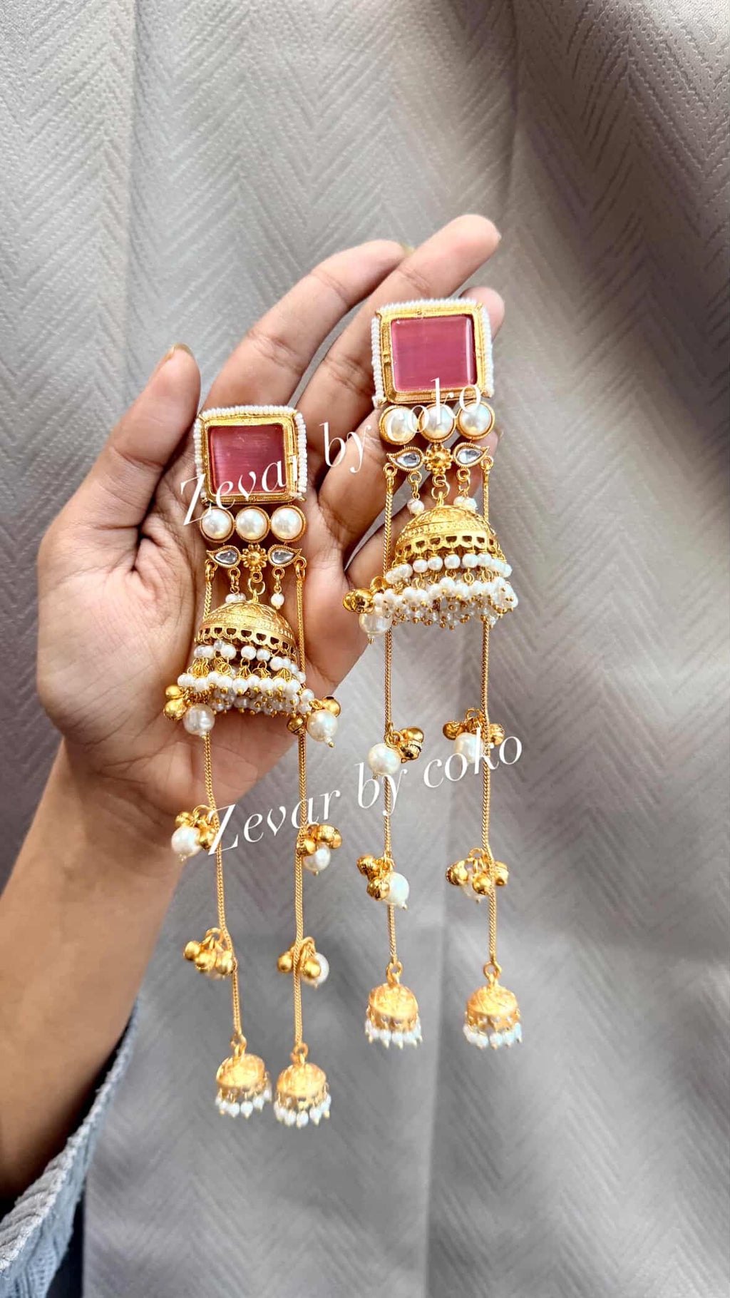 Bhoovisha Kashmiri Jhumka Earrings