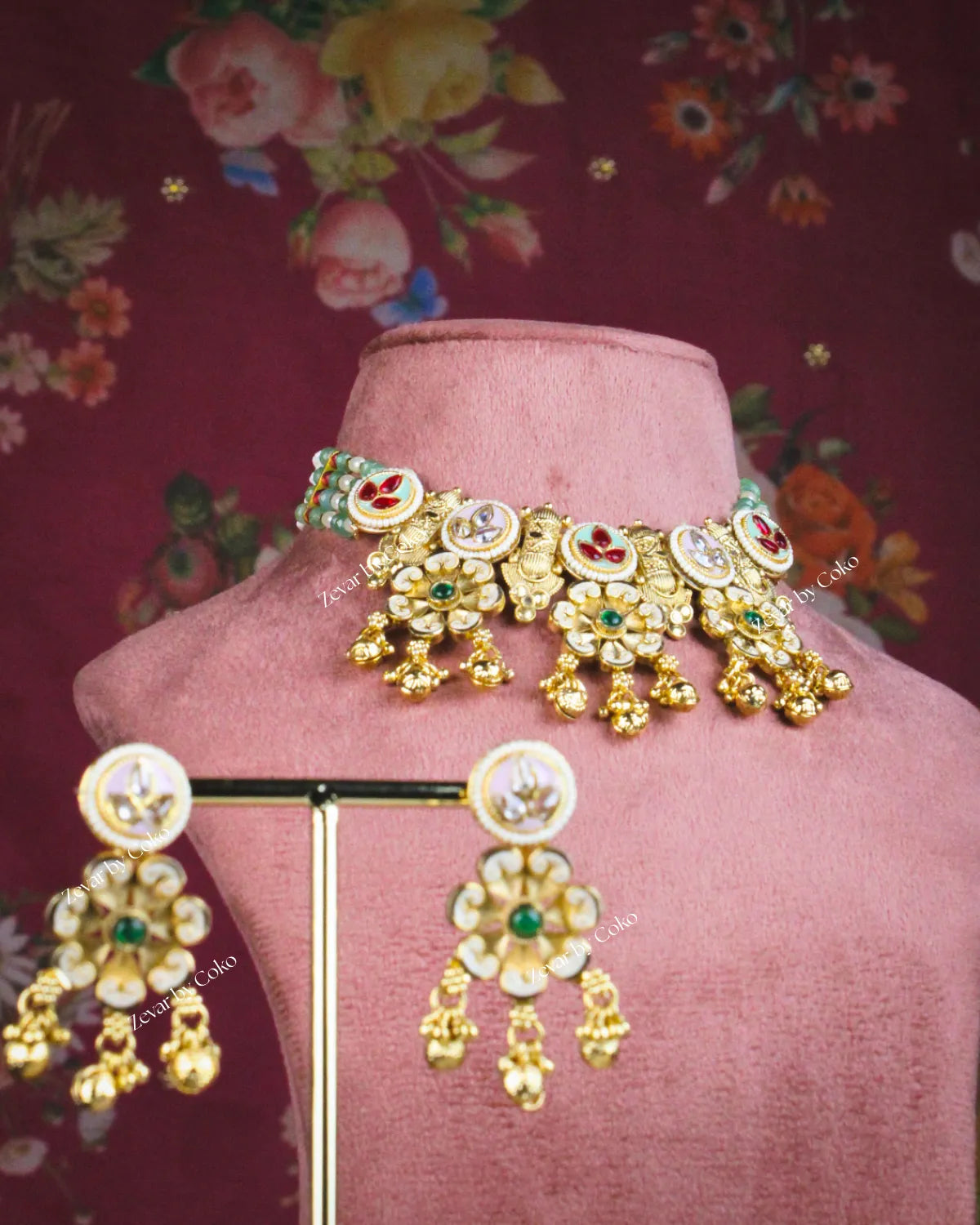 COKO's Heritage Rajwadi Necklace Set- Sana