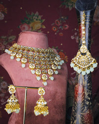 COKO's Kundan Studded Beaded Bridal Jewellery Set- Svara
