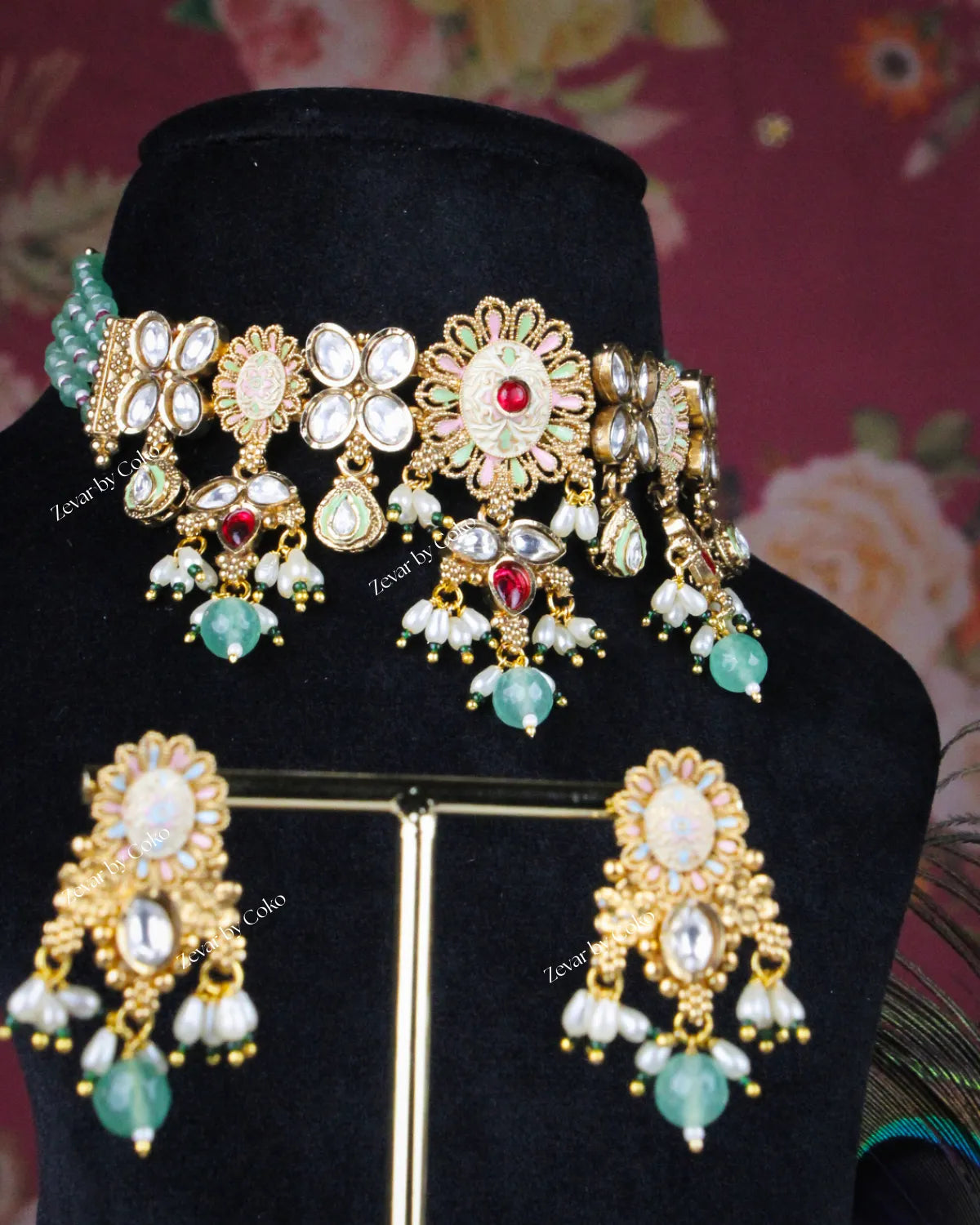 COKO's Heritage Rajwadi Necklace Set- Soma