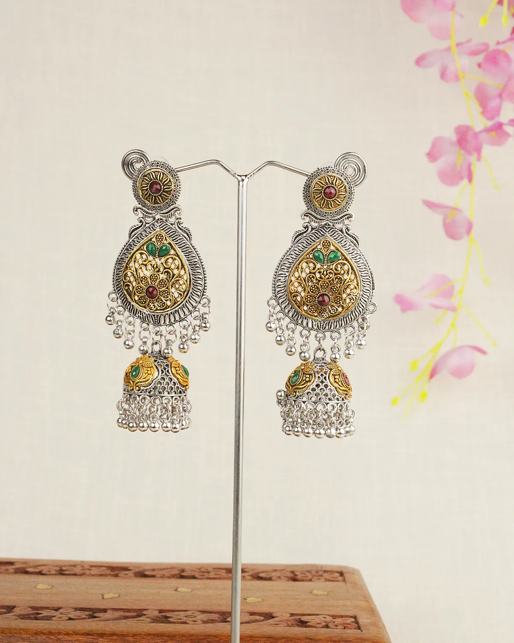 COKO's Chaandbali Jhumka Earrings- Ganges