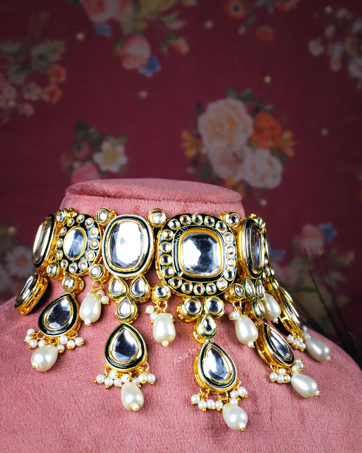 COKO's Imperial Meenakari Kundan & Pearl Necklace Set- Suhani