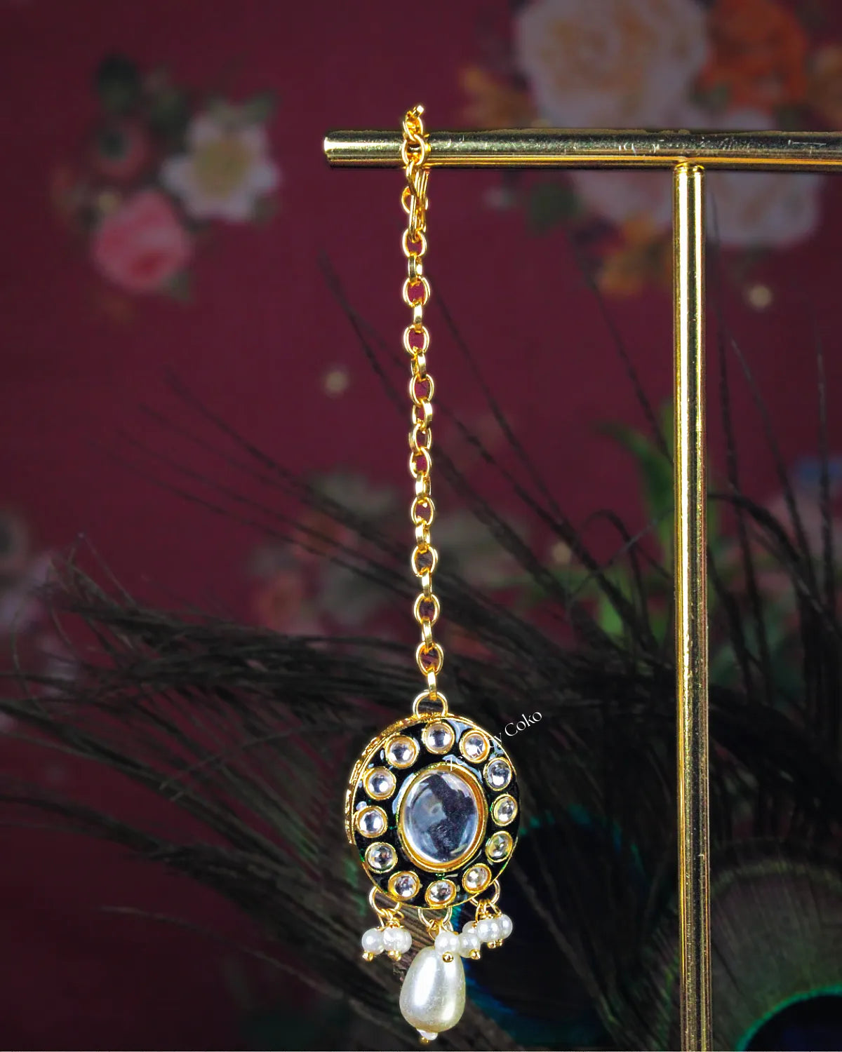 COKO's Imperial Meenakari Kundan & Pearl Necklace Set- Suhani