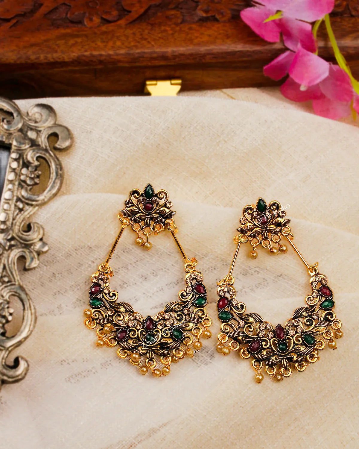 COKO's Chaandbali Jhumka Earrings- Gopinika