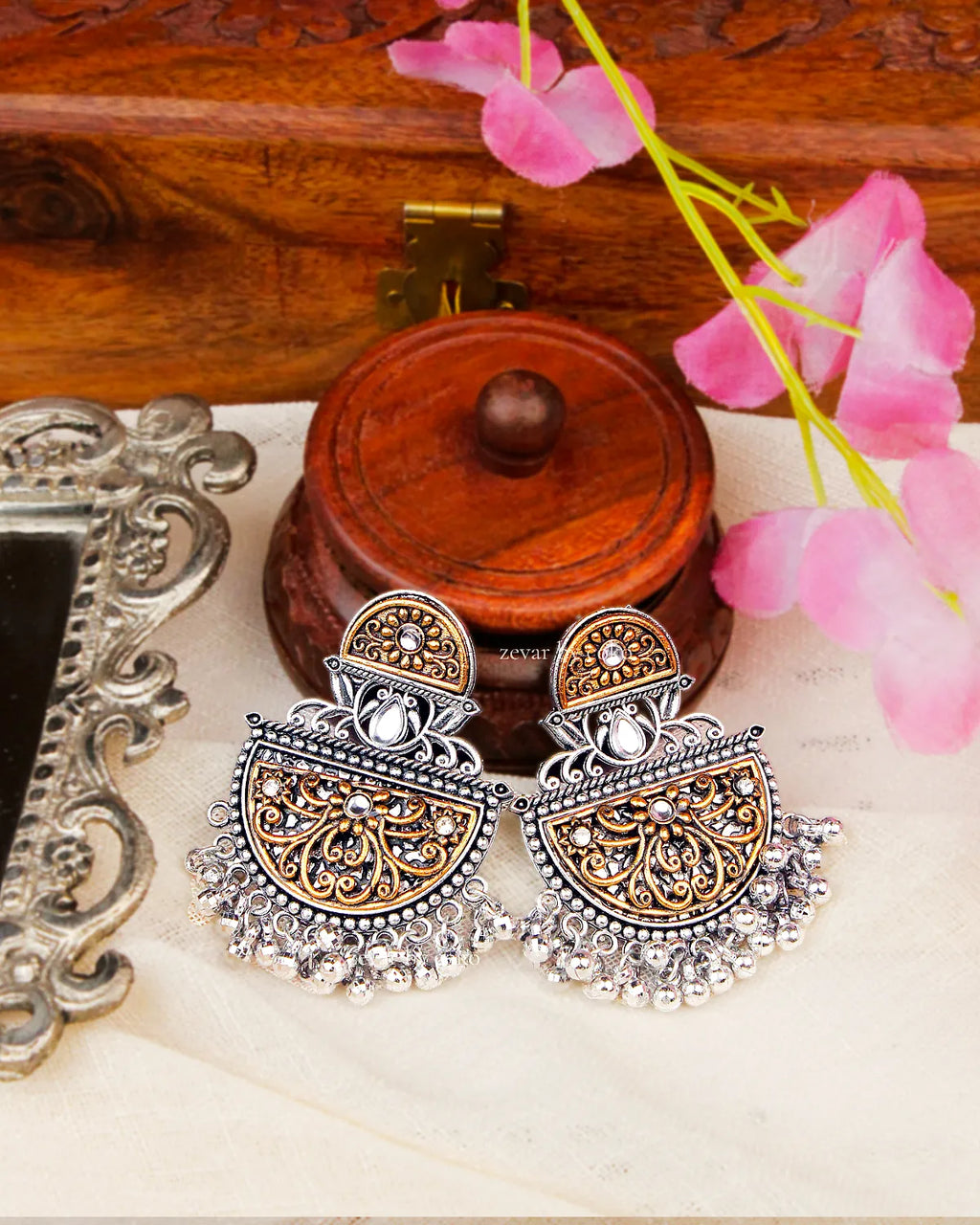 COKO's Chaandbali Jhumka Earrings- Greevati