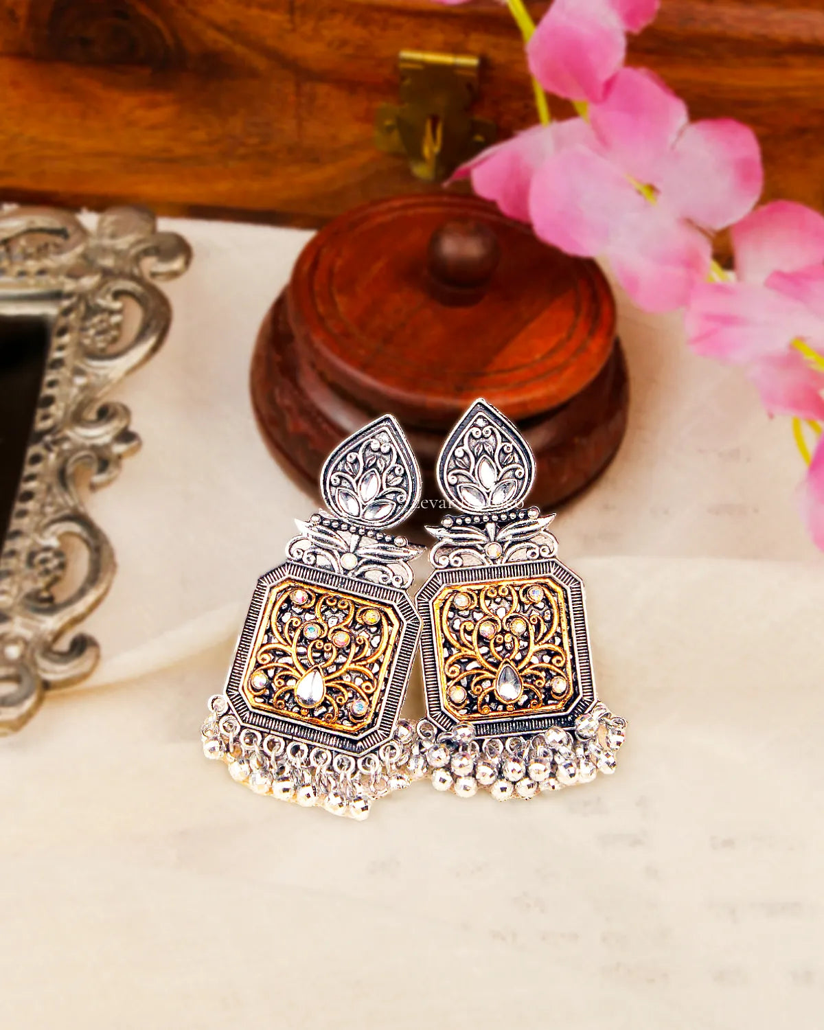 COKO's Chaandbali Jhumka Earrings- Gina