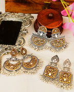 COKO's Chaandbali Jhumka Earrings- Greevati