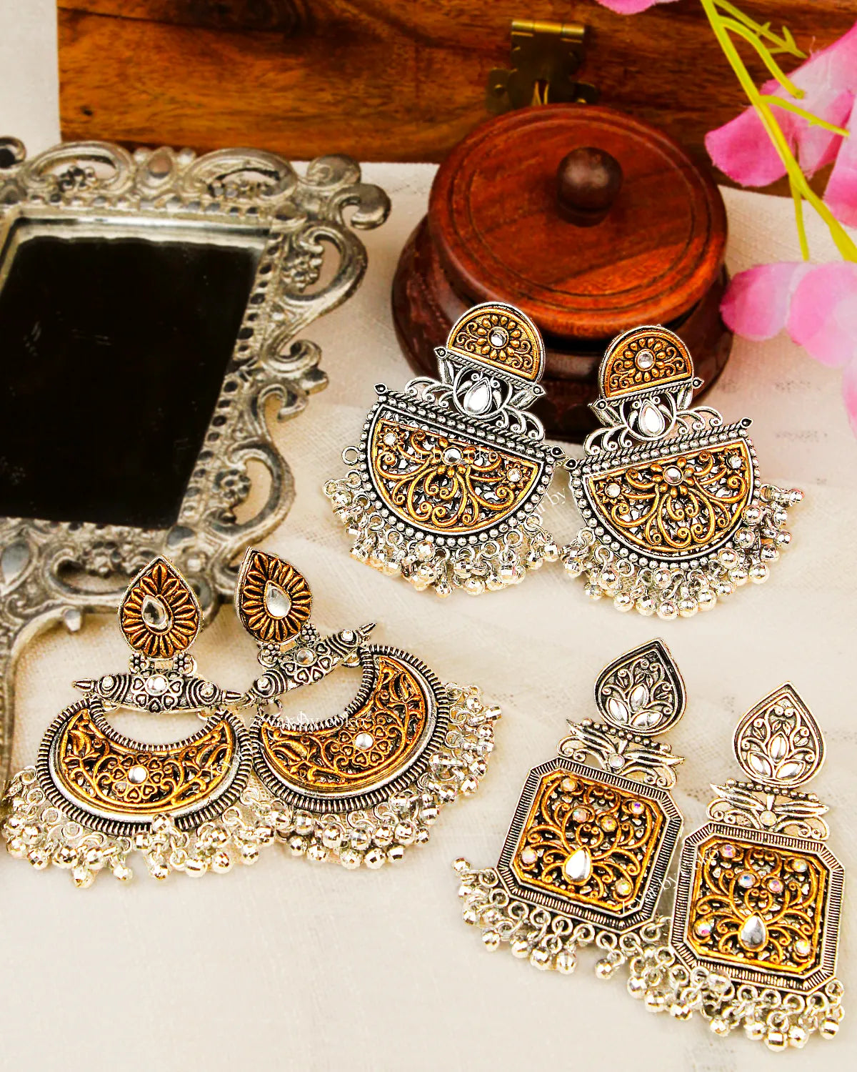 COKO's Chaandbali Jhumka Earrings- Greevati