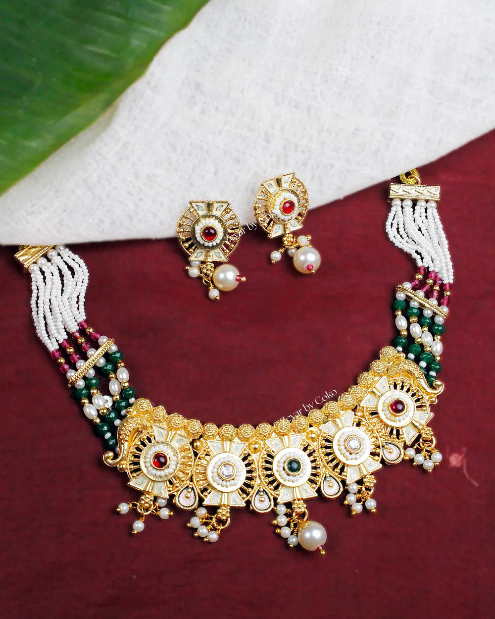 COKO's Heritage Rajwadi Choker Set - Snehal