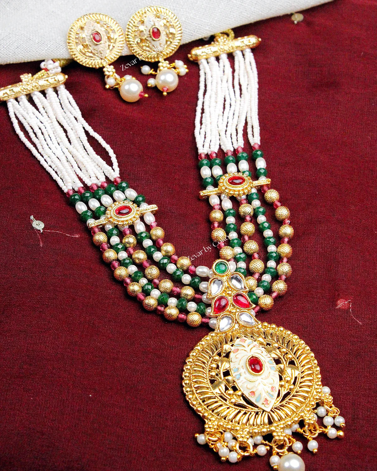 COKO's Heritage Rajwadi Necklace Set - Sanjh