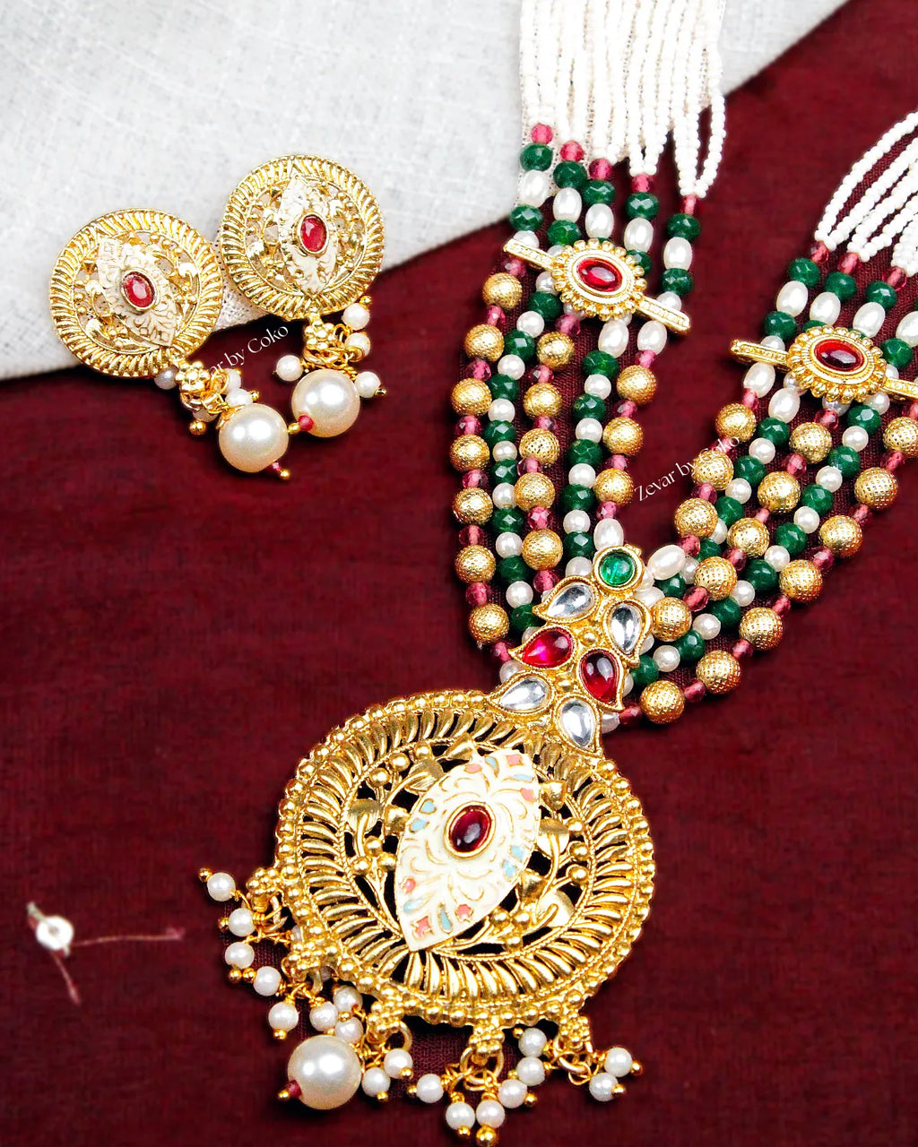 COKO's Heritage Rajwadi Necklace Set - Sanjh
