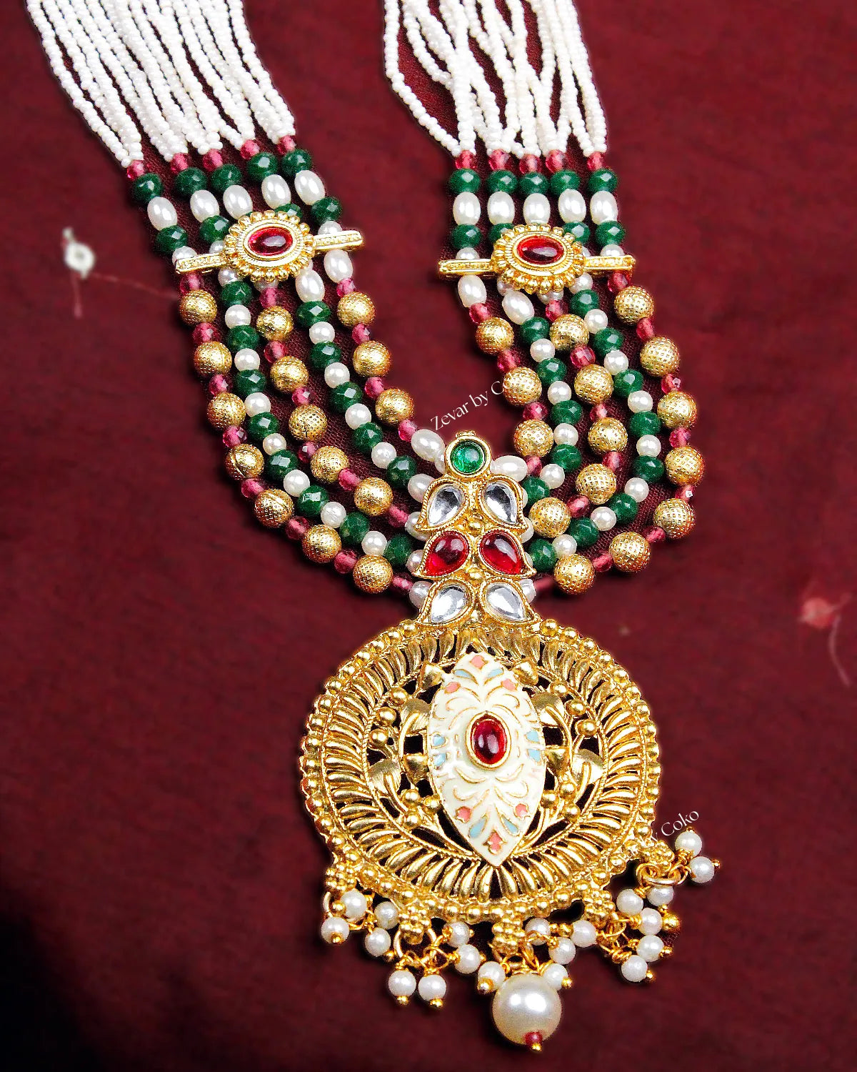 COKO's Heritage Rajwadi Necklace Set - Sanjh