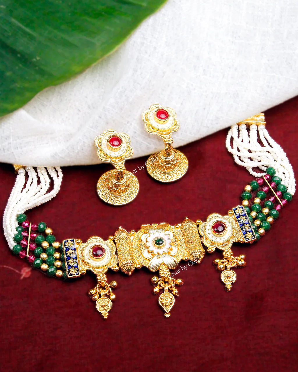 COKO's Heritage Rajwadi Necklace Set - Samyukta