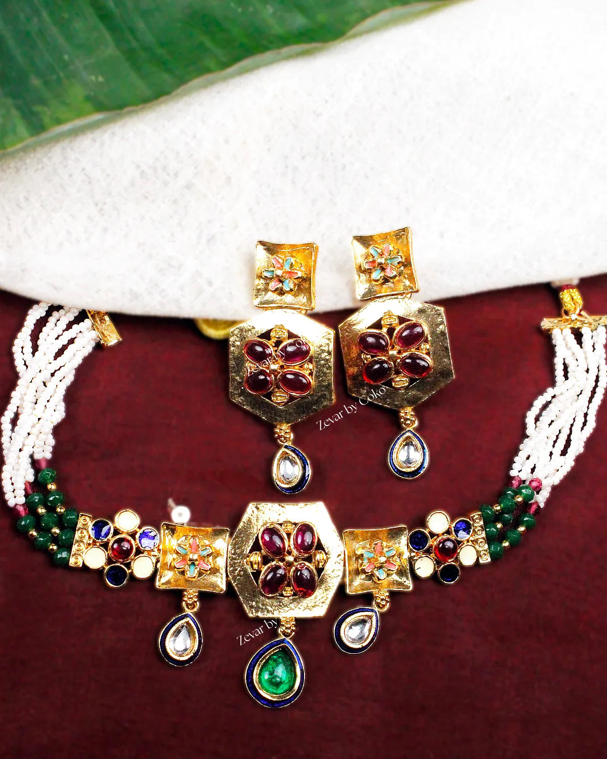 COKO's Heritage Rajwadi Necklace Set - Savitri
