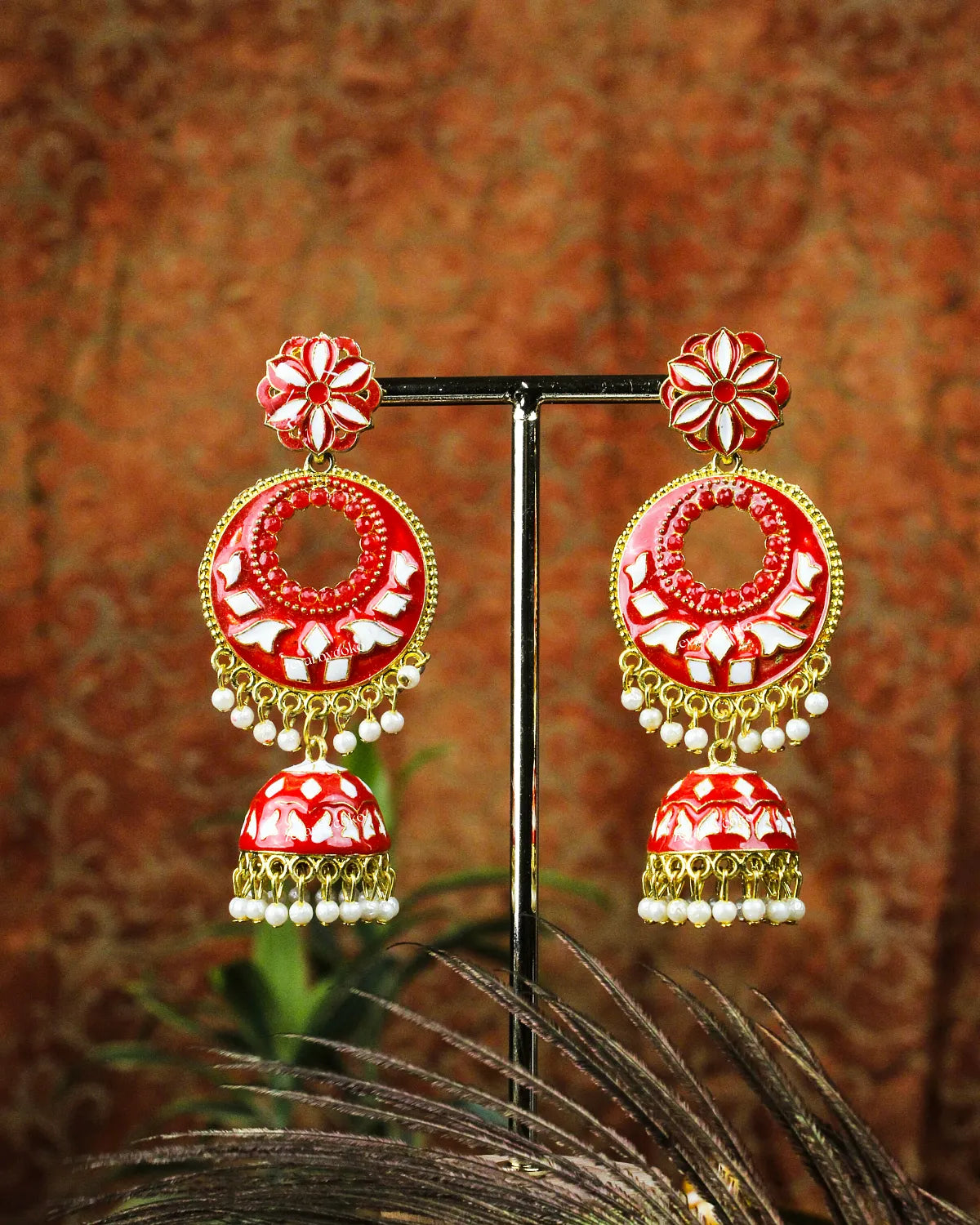 COKO's Chaandbali Jhumka Earrings- Gaurita