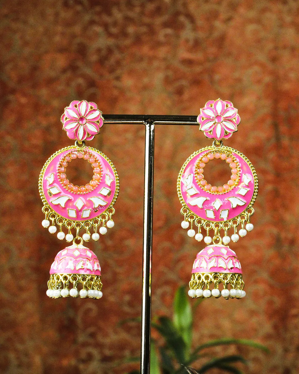 COKO's Chaandbali Jhumka Earrings- Gaurita
